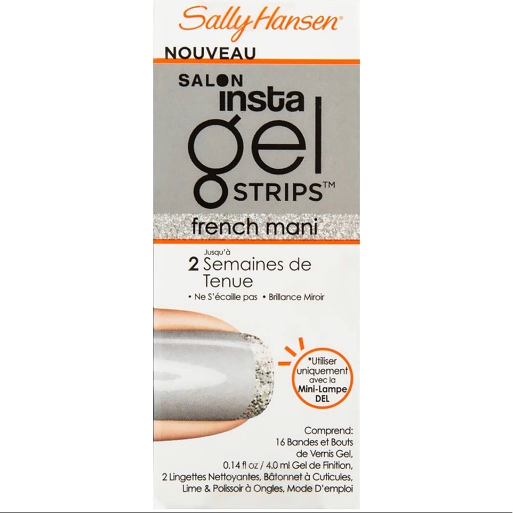 Flaunt Your Curves- silver & glitter tip Sally Hansen Insta gel strips
